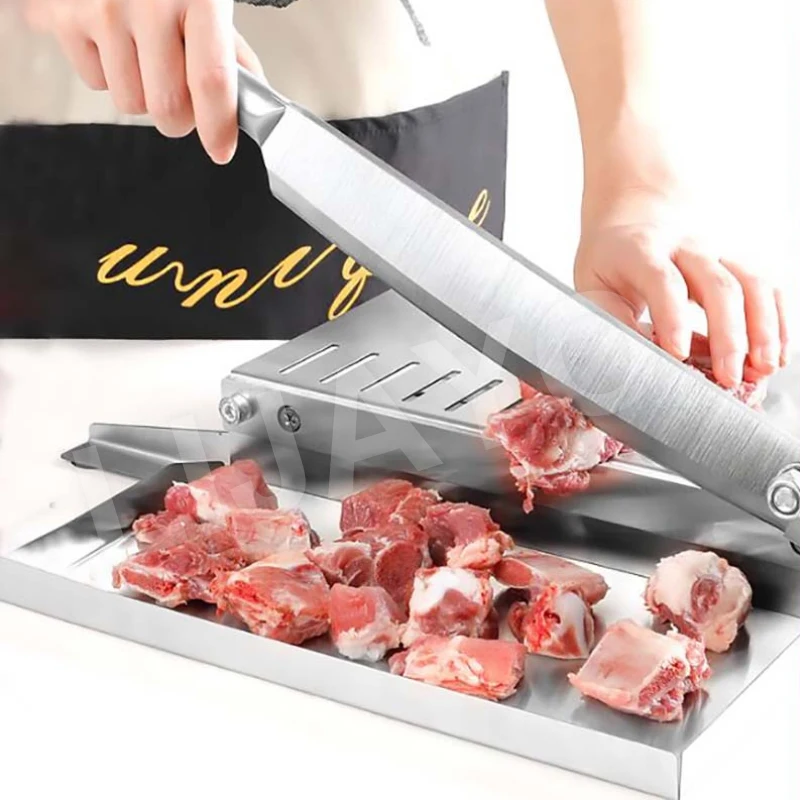 Lijayo Comercial Manual Congelado Frango Pato Peixe Slicer Osso Ferramenta de Corte Aço Inoxidável Picado Cordeiro Osso Carne Cortador
