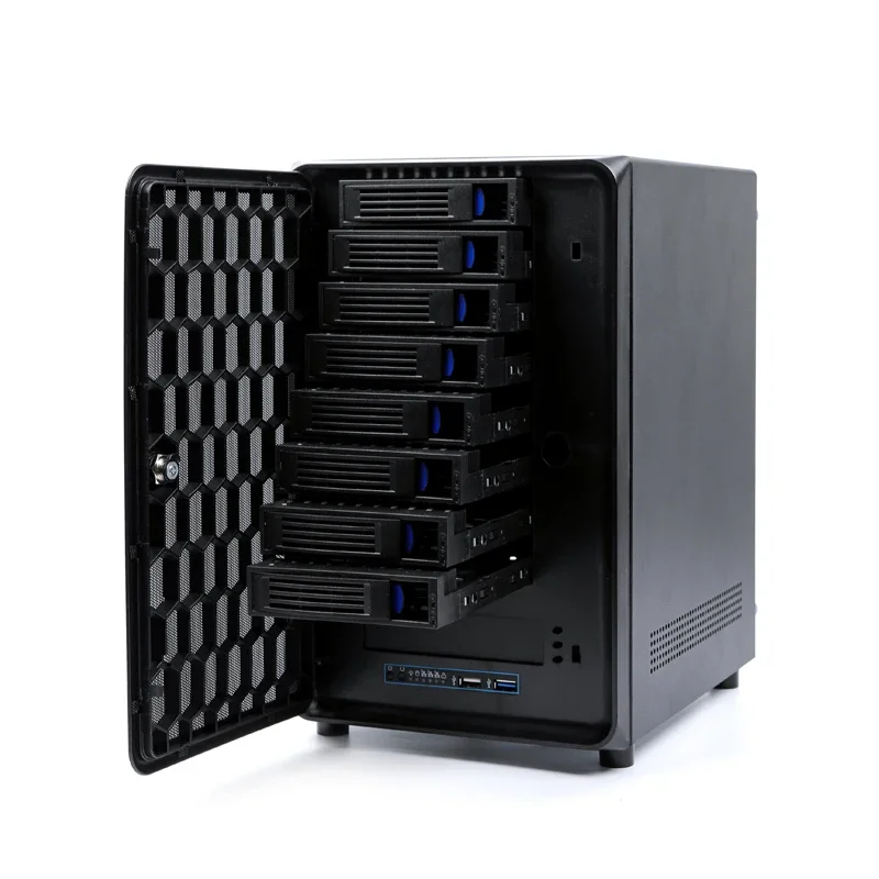 8- , 8-Bay NAS Hot Swappable ITX Tower Home Storage Chassis 1