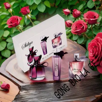 Brand Perfume Women Gift Box 3PCS Set 80ml Perfumes De Mujer Originales Lasting Fragrance Fresh Natural Plant Floral Scent Spray 1