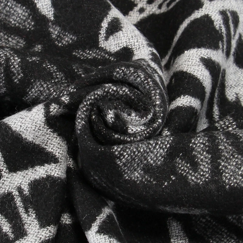 180*30CM Men Printed Scarf Winter Jacquard Flannel Tree Pattern Tassels Cotton Business Style Shawls Scarves knitted scarf fleece scarf polar fleece scarf