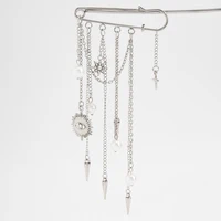 Multi-Functional Evil Eye Brooch Chain Tassel Anklet Pant Pin Faux Pearl Adjustable All-Match Gothic Jewelry for Women Wholesale 5