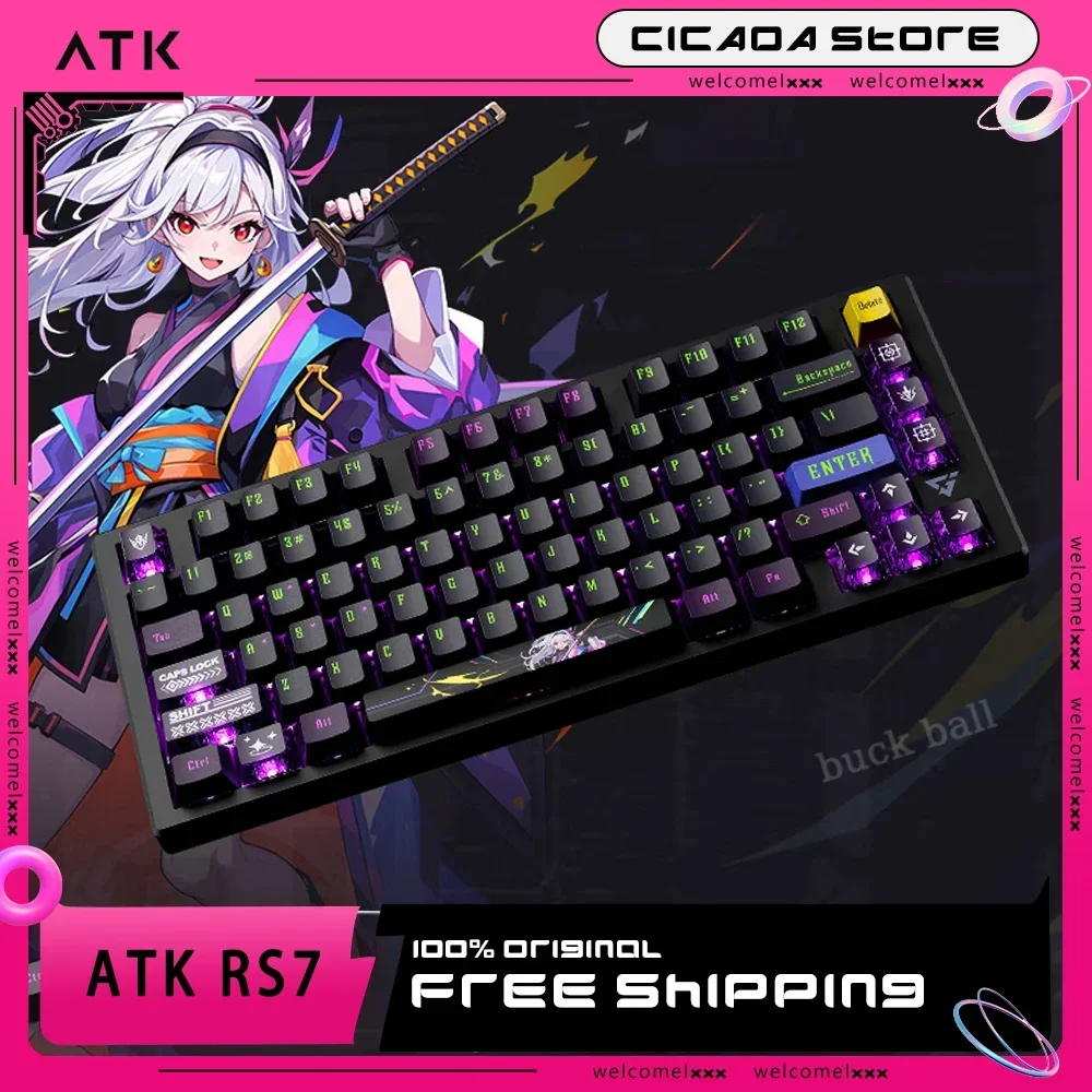 磁気スイッチ付きAtk-Rs7メカニカルキーボード,有線,スマートスピードx 