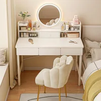 Table de maquillage pour petit appartement, chambre à coucher, rangement intégré, table de chevet, commode 1
