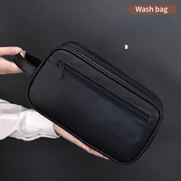Toiletry Bag for Men PU Leather Travel Wash Organizer Dopp Kit Water-resistant Shaving Bag for Toiletries Accessories 2
