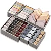 Multi-Use Drawer Storage Organizer for Underwear, Socks, Bras | Foldable Fabric Closet Box with Scarf & Tie Compartments 2