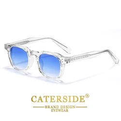 CATERSIDE Retro Punk Square Sunglasses - Unisex Fashion Party Glasses Gift Set (AS picture show)
