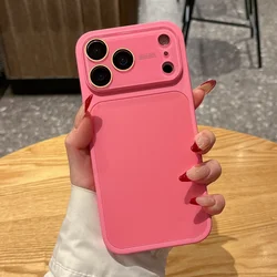 Sleek Metallic AG Matte Case with Glass Lens Protection - iPhone 15 (Pink)
