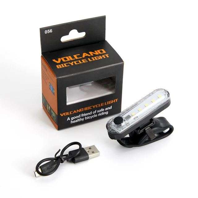 USB Rechargeable Bike Light MTB Bicycle Front Back Rear Taillight Cycling Safety Warning Light Waterproof Bicycle Lamp Flashligh White Rear Light-Box