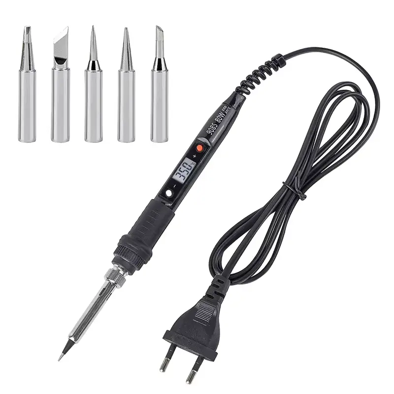 JCD Electric Soldering Iron 80W LCD Digital Display Adjustable temperature soldering iron tips 220V/110V Welding Solder Tool908S - Image 11