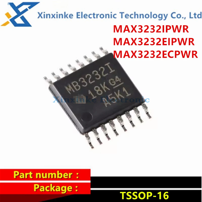 5PCS MAX3232IPWR MB3232I MAX3232EIPWR MP232EI MAX3232ECPWR MP232EC TSSOP-16 Full Duplex Transceivers RS-232 Interface IC Mult-Ch