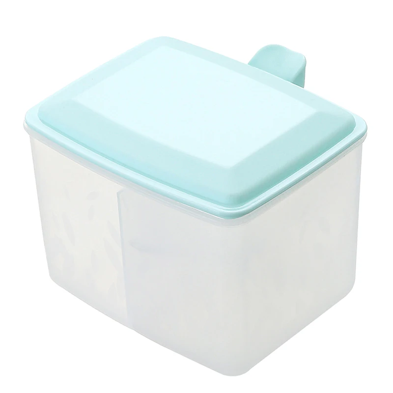 Seasoning Box 2 Grids Transparent Lid Salt Pepper Seasoning Jar Household Storage