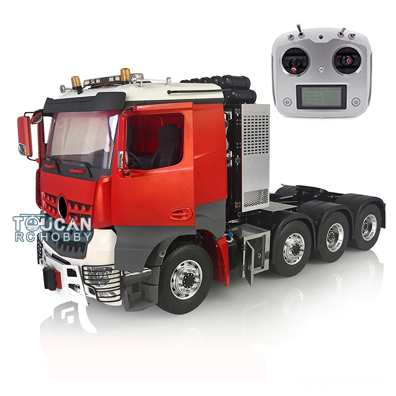 LESU 1/14 8*8 RC 3 Speed Metal Chassis Highline Tractor Truck KIT Painted Cabin W/ Light Sound ESC Radio Controller Motor Servo 2