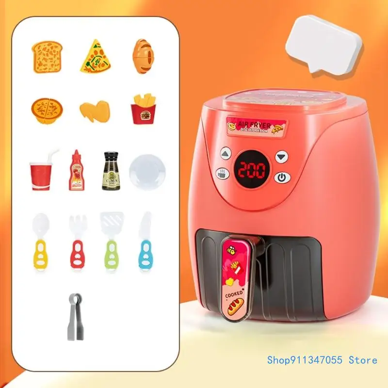 

Simulation Air Fryer Kitchen Toy Girls Role-Play Toy Toddler Pretend Cutting Toy Drop shipping