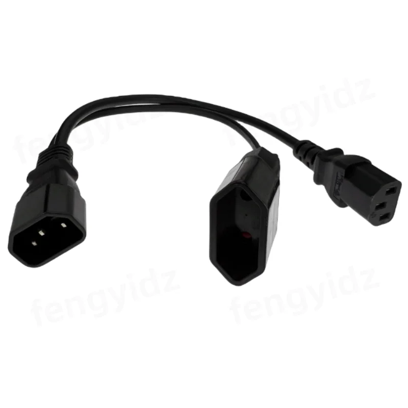 Y Splliter  ڵ IEC320 C14 ÷ 3    ̺ ڵ AC   C13 + CEE7/16 2Pin  