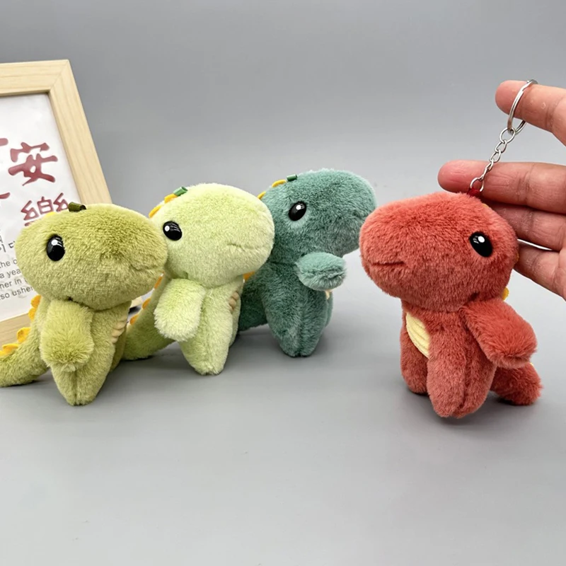 

Cartoon Dolls Gift Dinosaur Animal Plush Keychain On Backpack Decoration Soft Stuffed Toys Doll Pendant For Children Adult