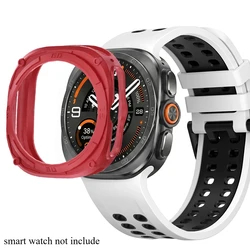 Premium Screen Protector Case with Hard TPU Frame for Ultimate Protection - Galaxy Watch Ultra Cover Accessories (Red)
