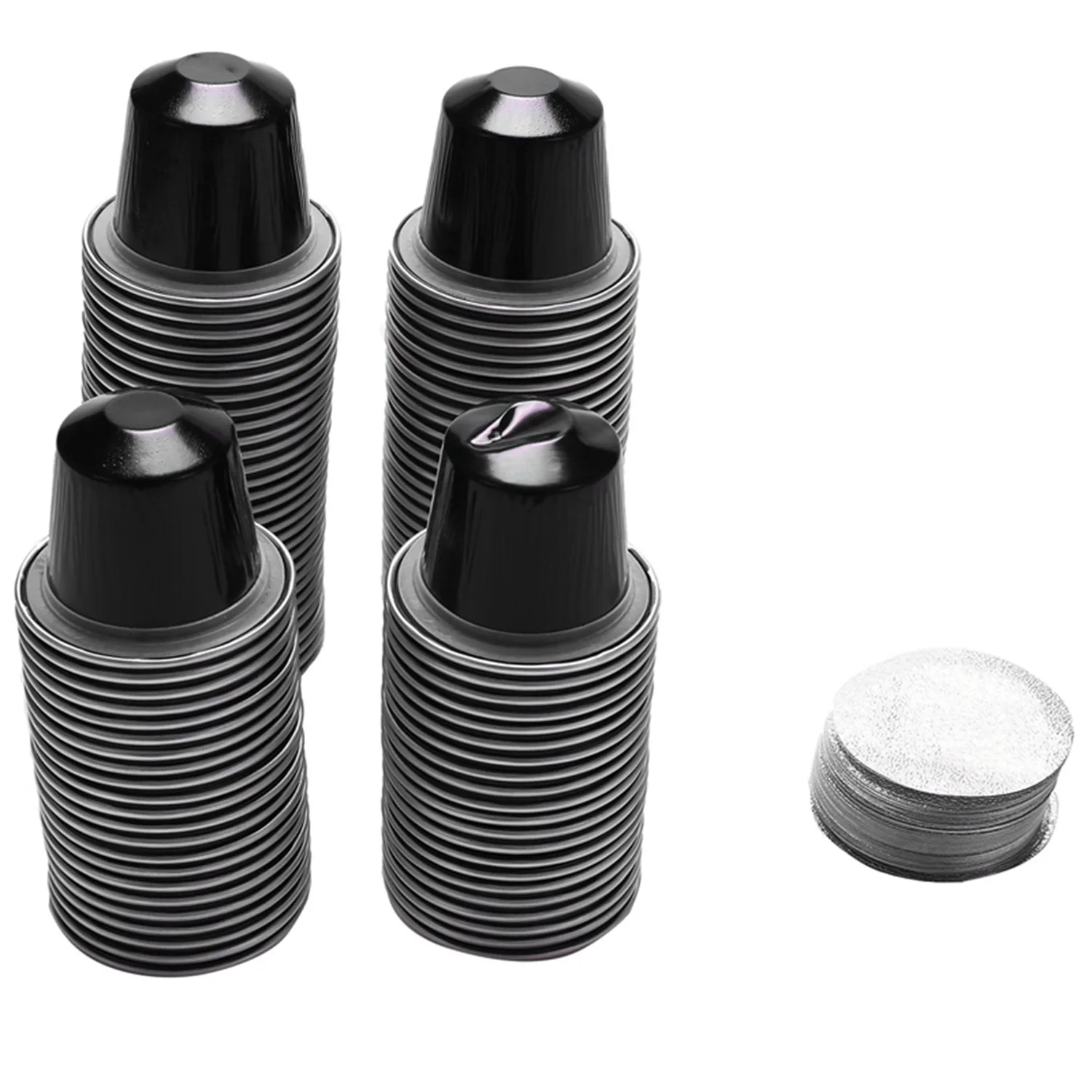 100 Sets Refillable Coffee Capsule Cup 