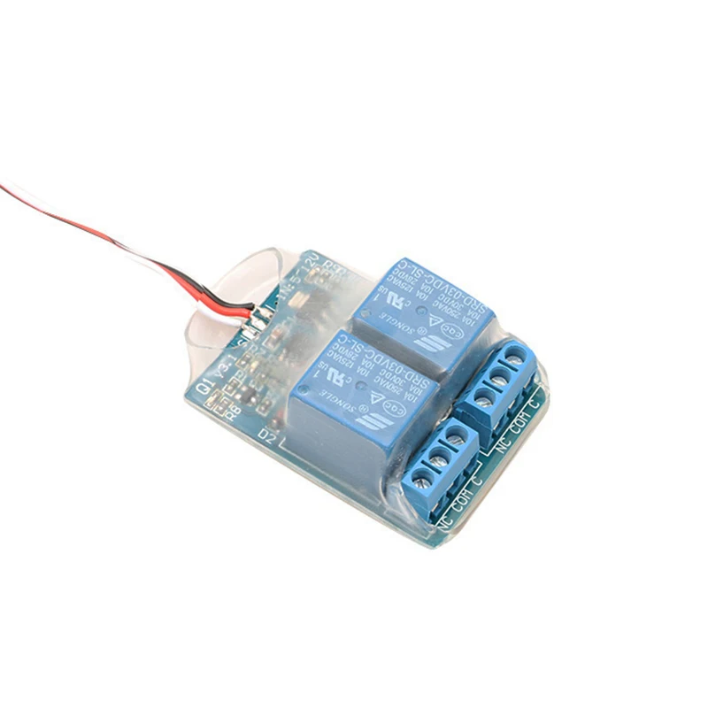 1PCS 5-12V 10A Dual Channel Industrial PWM Relay Module Remote Control Electronic Switch for RC Airplane Drone Toy Receiver