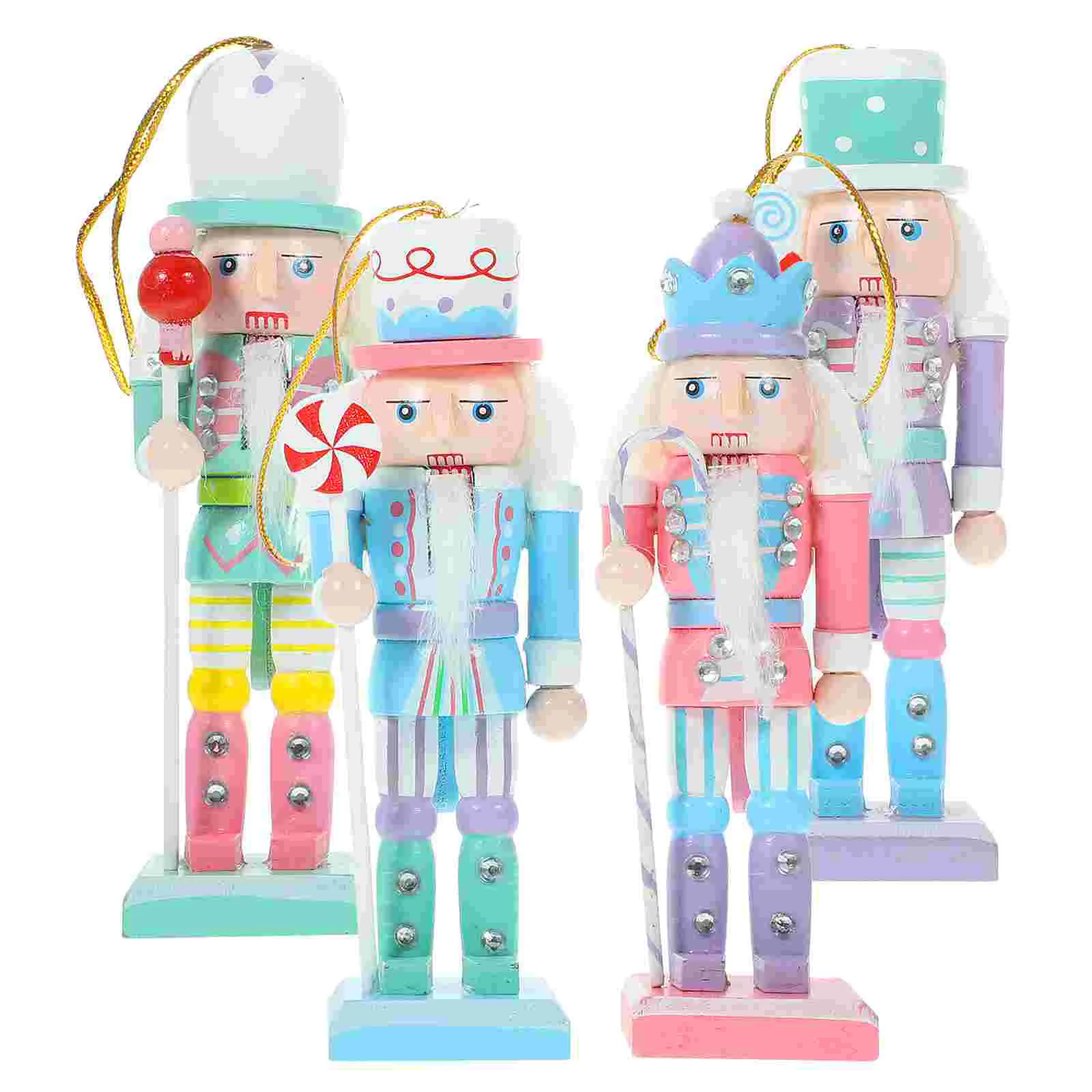 

Christmas Nutcracker Decorations Desktop Nutcracker Xmas Table Ornament Household Hanging Wood Nutcrackers Craft
