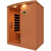 Saunas, 3 Person Capacity Ultra Low EMF Infrared Therapy Home Sauna Box with Bluetooth, Roof Vent, and LED Control Panel 6