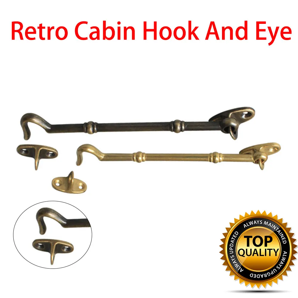 Cabin Hooks Brass Window Lock Extra Long Wire Garden Gate , 55% OFF