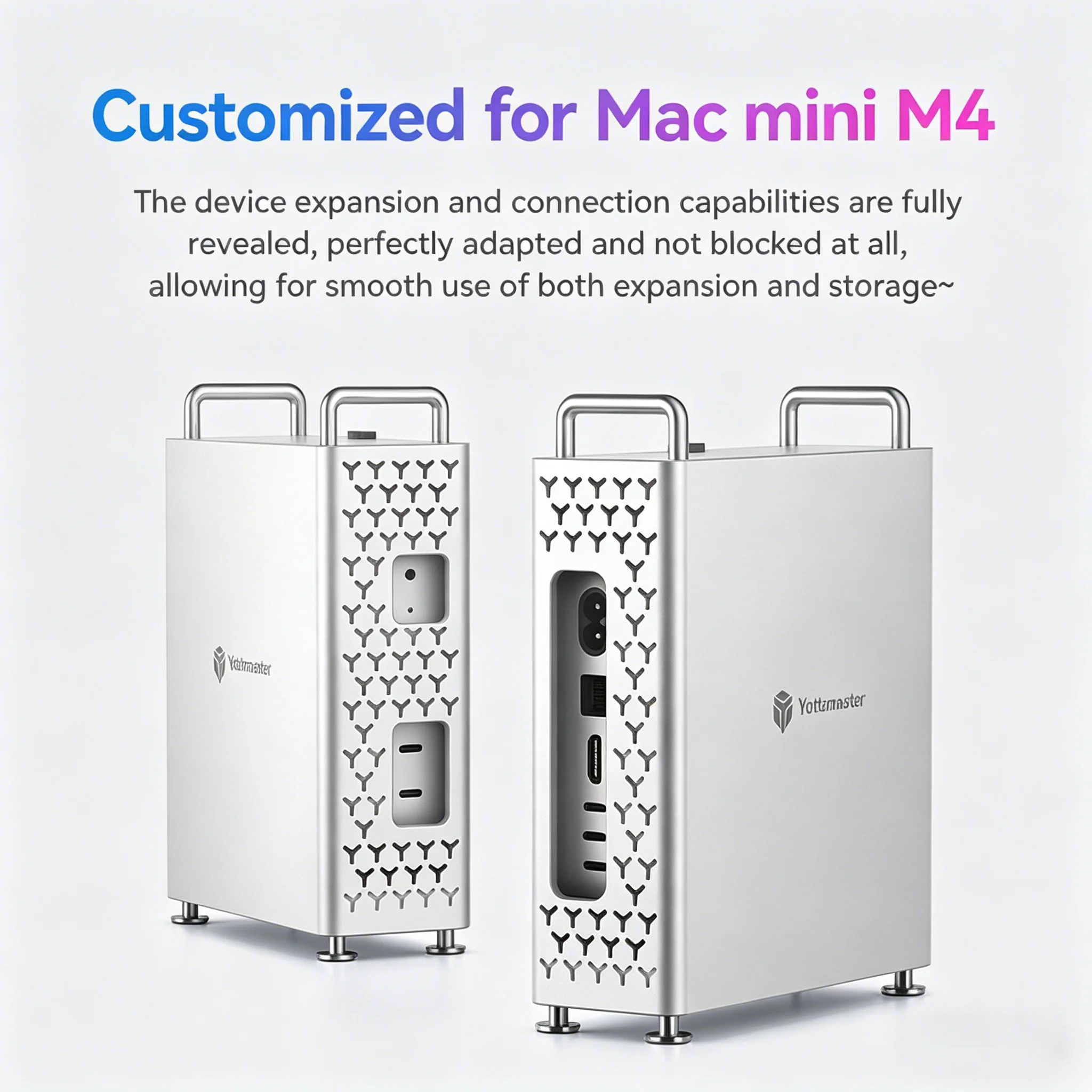 Yottamaster 10Gbps Mac 미니 M4 Dock 섀시 스탠드 MiniPro NVMe 인클로저 M.2 SSD 확장 내부 솔리드 스테이트 드라이브 SD/TF