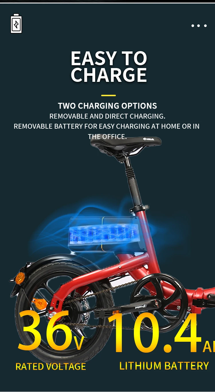 DOGEBOS 전기 자전거 투어링 통근용 전기 자전거, 250W, 48V, 10.4AH, 30 km/h