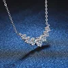 K.NOBSPIN Moissanite Necklace for Woman Wedding Fine Jewely with Certificates 925 Sterling Sliver Plated 18k White Gold Necklace 4