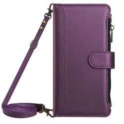 Zipper Multi - Card Wallet Flip Case with Lanyard - Realme C25 C25S (YB0919)