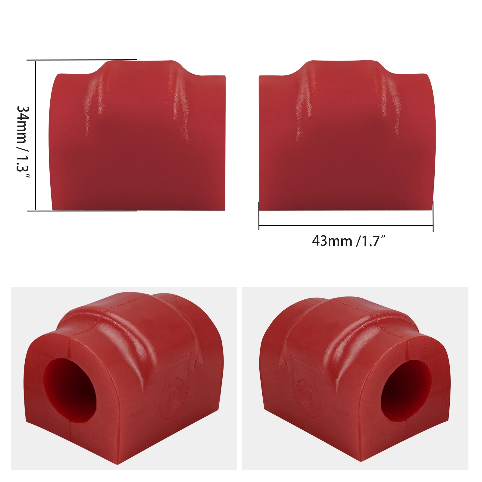 Rear Anti Roll Sway Bar Polyurethane Bushing 18mm for BMW E46 E36 Z4 E85/E86 Replace for 33551138104 front axle sway bar bushing