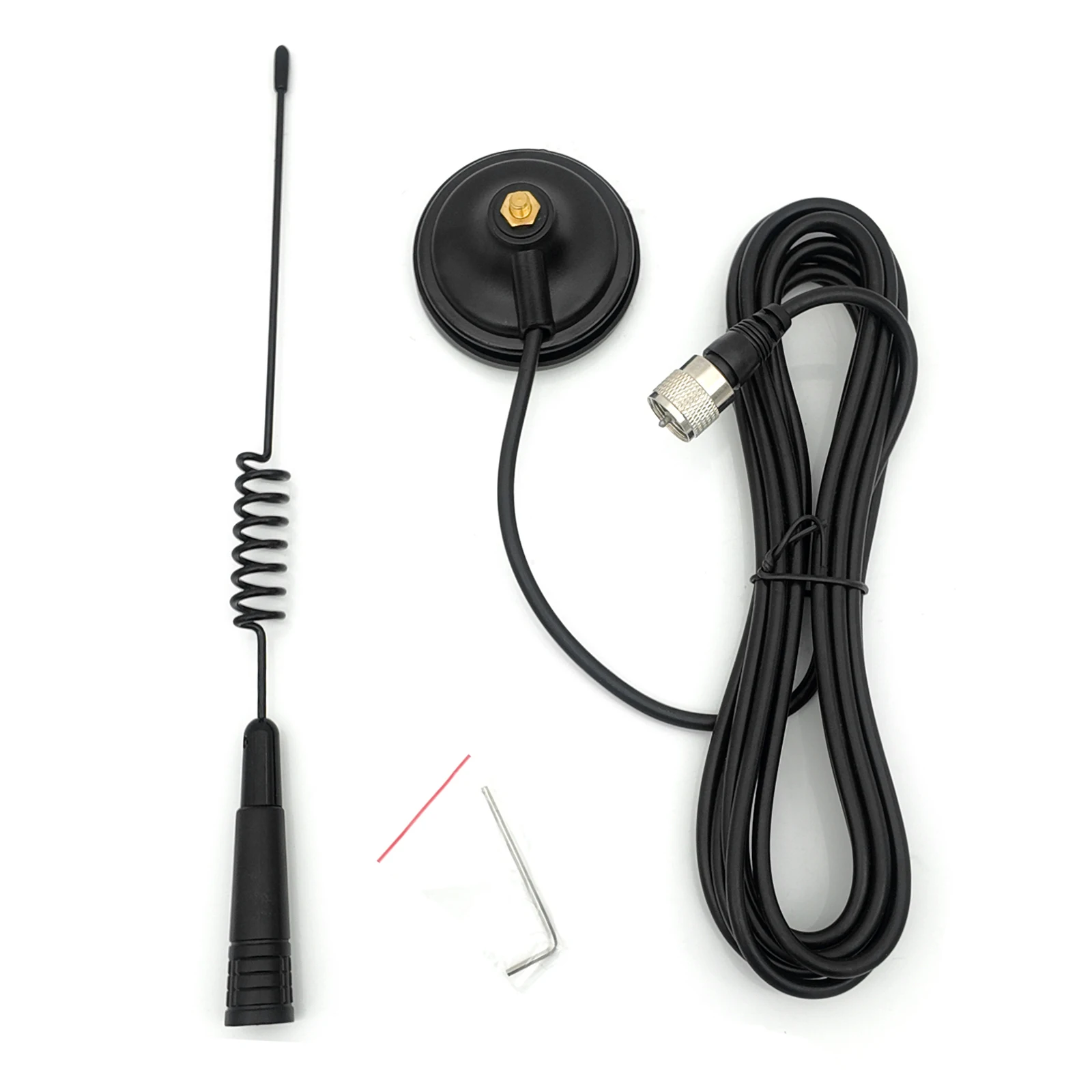 27MHz 마그네틱 베이스 CB 무전기 안테나 (PL-259 BNC 남성 커넥터 포함) 27MHz 마그네틱 CB 안테나 장거리 차량용 트럭용