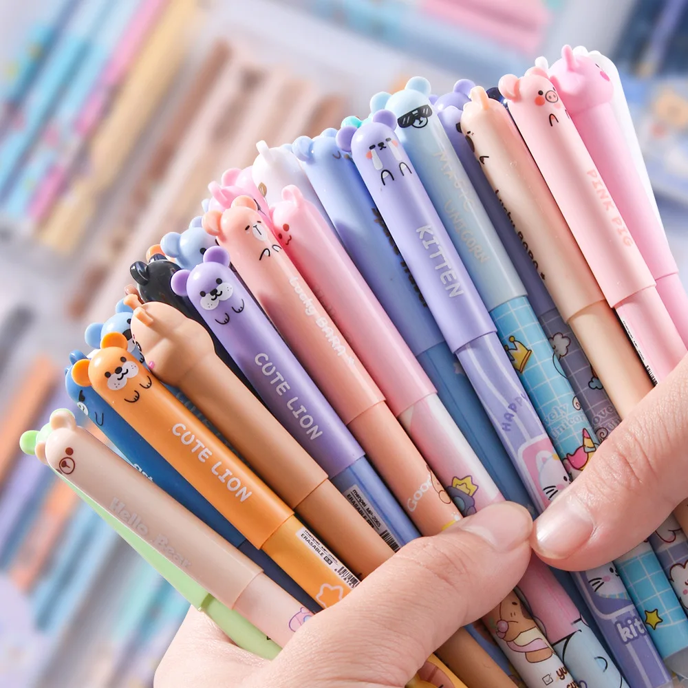 30 penne cancellabili, penne divertenti e carine per bambini, penne kawaii antistress, penne rotanti per scuola, ufficio, casa, stile casuale