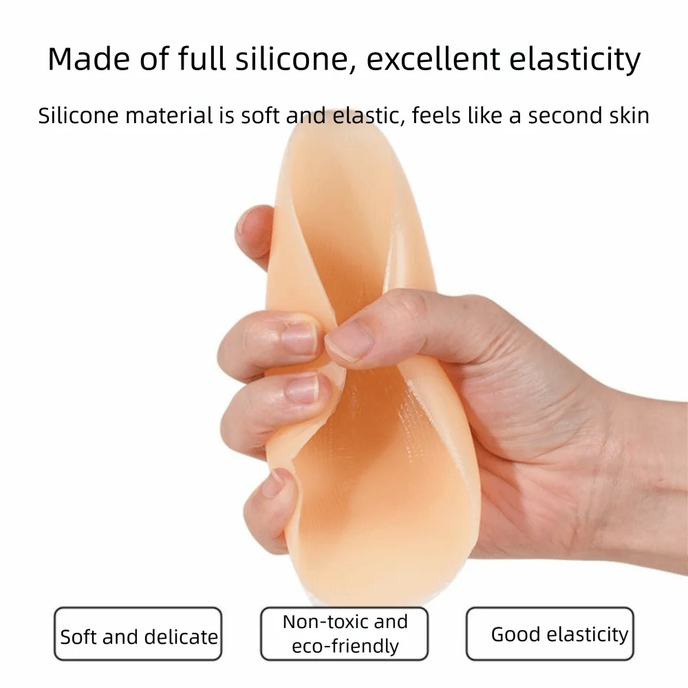 Backless Women Invisible Bra Clear Straps Hanging Neck Silicone Gel Underwear Seamless Lift Bust Sticky Push Up Bra Padding 3