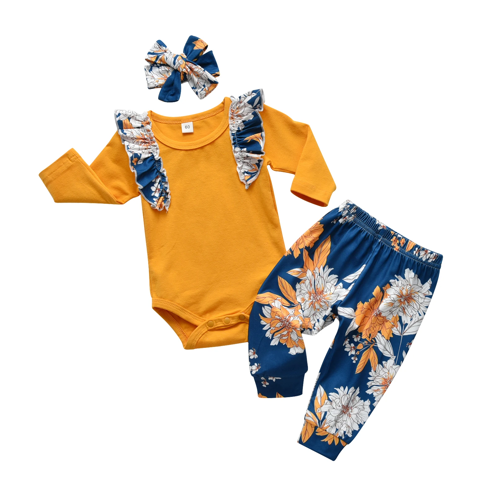 Newborn Baby Cotton Clothes Baby Girl Clothing Sets Chinese Style