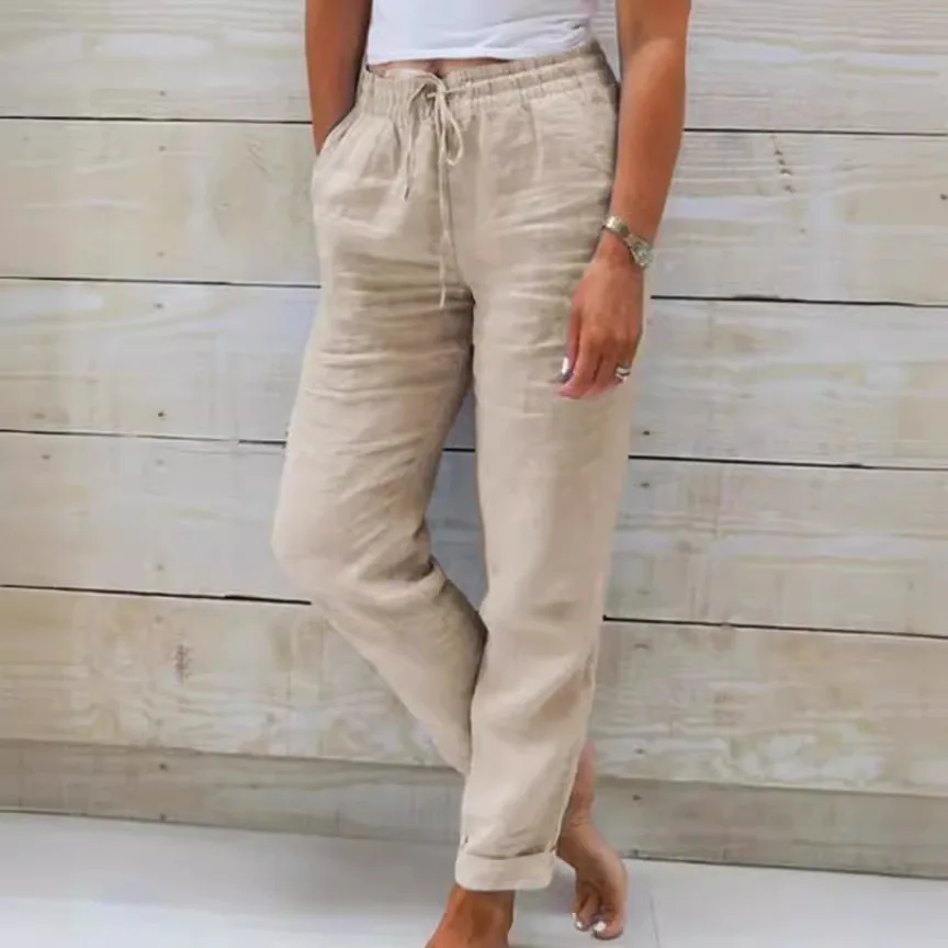 Women Cotton Linen Summer Pants