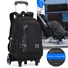 New Student School Bags Pull Rod Backpack Waterproof 2-6 Grade School Backpacks with Wheels Children Luggage Bag Stair Climbing 1