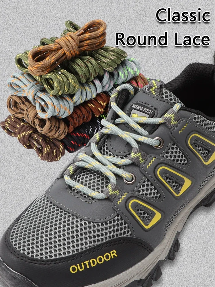 Round Hiking Sports Shoelaces Durable Polyester Shoe Laces Outdoor Sneakers Boots Laces for Shoes Accessories 100/120/140/160cm