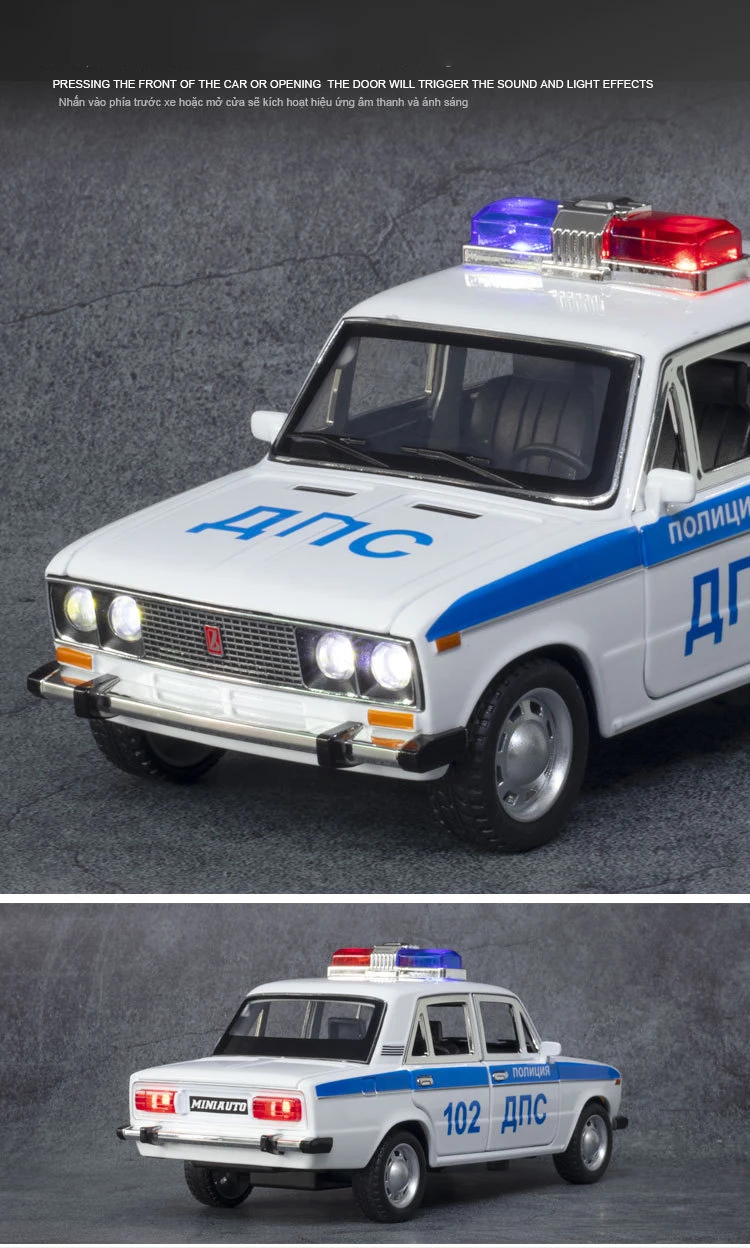 Rus LADA 2106 Polis 1:24 Ölçekli Model Araba