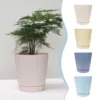 Flowerpots with Dish Small Flower Pot Thickened Plastic Small Pot With Tray Garden Breathable Pot Terracotta Planter Set 1