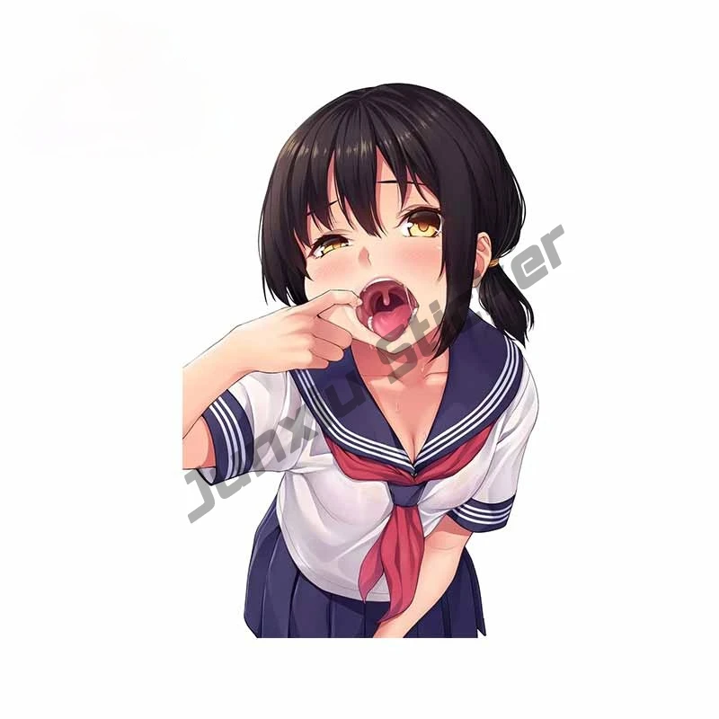 woensdag vitamine pack Lovely School Uniform Ahegao Face Creative Car Stickers Anime Decals For  Refrigerator Van Bumper Window Anime Car Decal Kk13cm - Car Stickers -  AliExpress