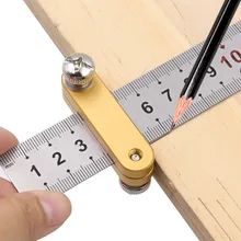 

1PC 54*30mm Steel Ruler Positioning Block Scribe Mark Line Gauge Carpenter For Woodworking DIY Measuring Tool