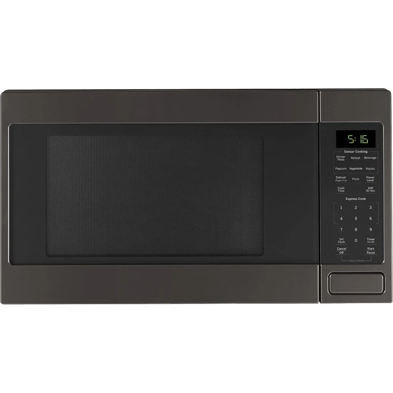 Microwave 1,150 Watts 8 Auto Cook Settings Countertop Essential Dorm or Apartment 1.6 Cubic Feet Black Stainless Steel Ovens 2