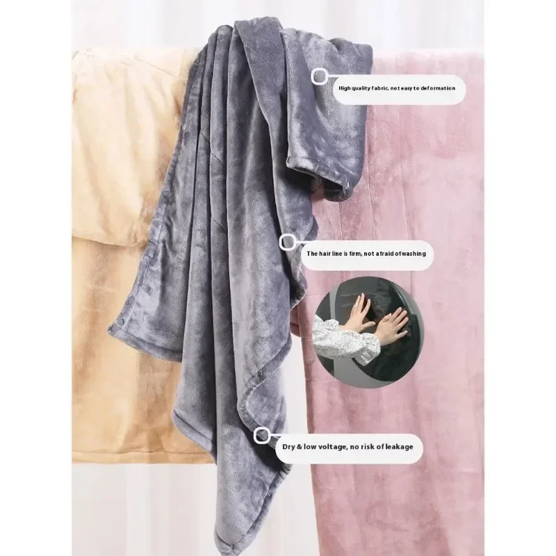 Hot 160x85cm USB Heating Blanket Travel For Sofa Bed 5 Levels Portable Electric Blanket Winter Warm Soft Plush Car Shawl Camping