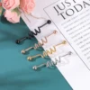 AOEDEJ 14G Industrial Barbell Piercing Set Pearl Zircon Industrial Jewelry Stainless Steel Cartilage Helix Piercings Earring 3