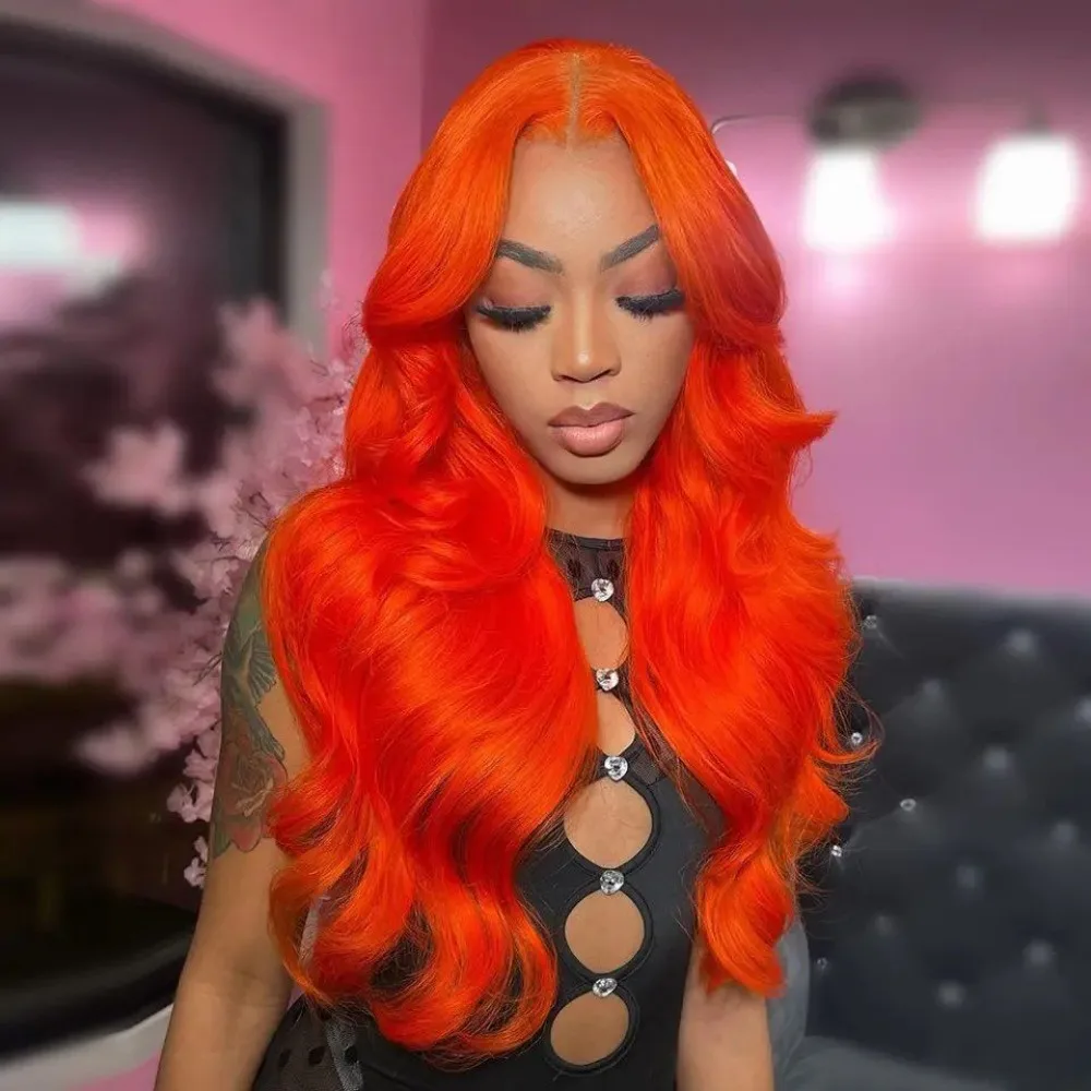 

Wear to Go Glueless Wigs orange 13x4 13x6 HD Lace Front Wig Brazilian Wigs on Sale Human Hair For Women 613 Colored Wig Better U