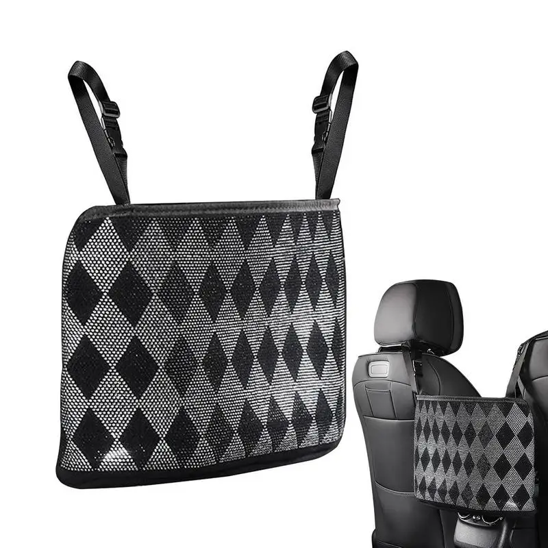 

Large Capacity Car Seat Pocket Handbag Purse Holder Bag Foldable Car Organizer Bag Pet Net Barrier Dog Pouch Between Back Seats