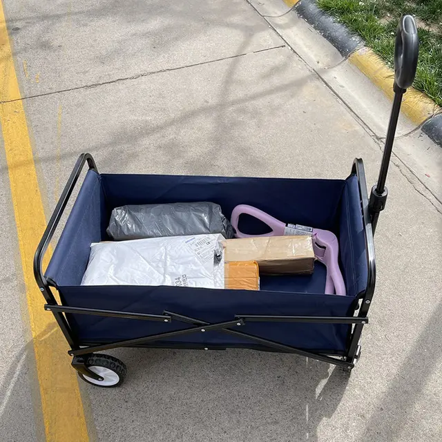 Kültéri Kemping Kocsi Hordozható Húzó Rúd Horgászat Élelmiszerbolt Vásárló Kerekekkel Modern Piknik Kerti Kocsik - Image 6