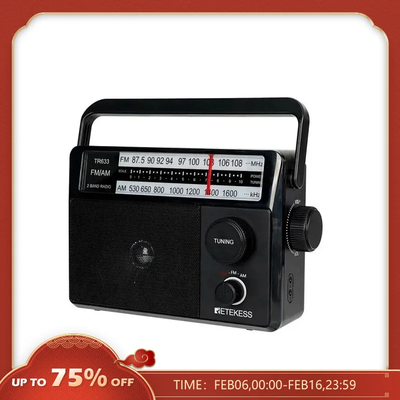 Radio-FM-Portable-Radios-AM-FM-Rechargeable-Battery-Operated-Radio ...