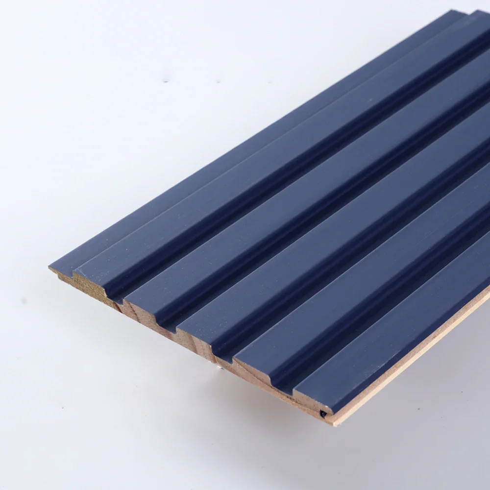 10 ชิ้น 2300 มิลลิเมตร X 140 มิลลิเมตร X 9 มิลลิเมตร Flut ผนังสีไม้ตกแต่งภายใน International ปรับแต่งอาคารวัสดุ 1