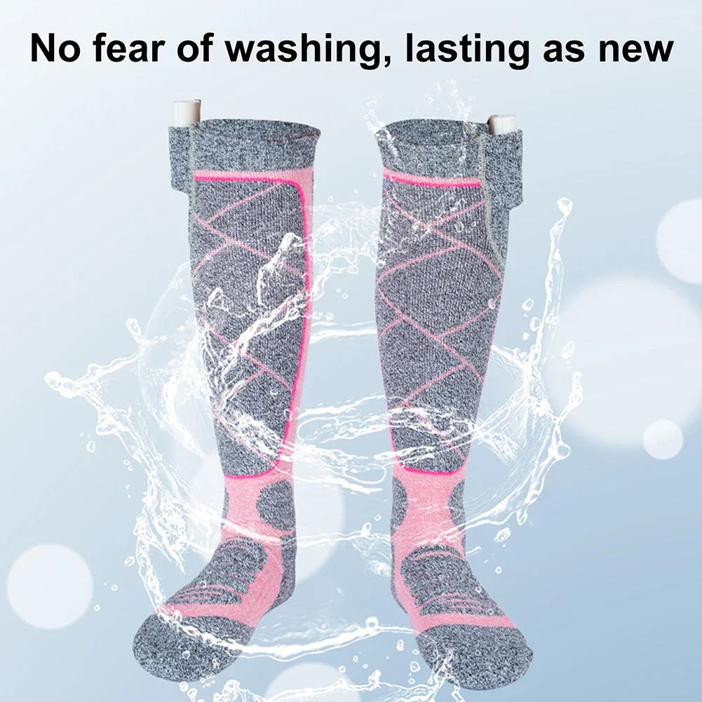 

Electric Cycling Socks 3.7v Battery Foot Warm Socks Elastic Comfortable 3 Modes Adjustable for Fishing Camping for Hiking Skiing